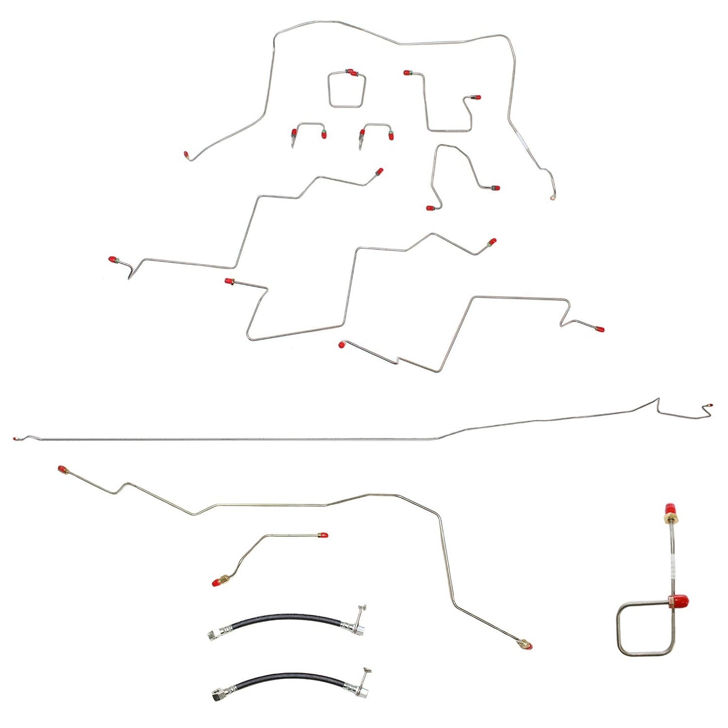 Complete Brake Line Kit For 01-02 Dodge Ram 2500 4WD AWABS Reg Cab/Long Bed Manual Disc Complete Stainless Fine Lines