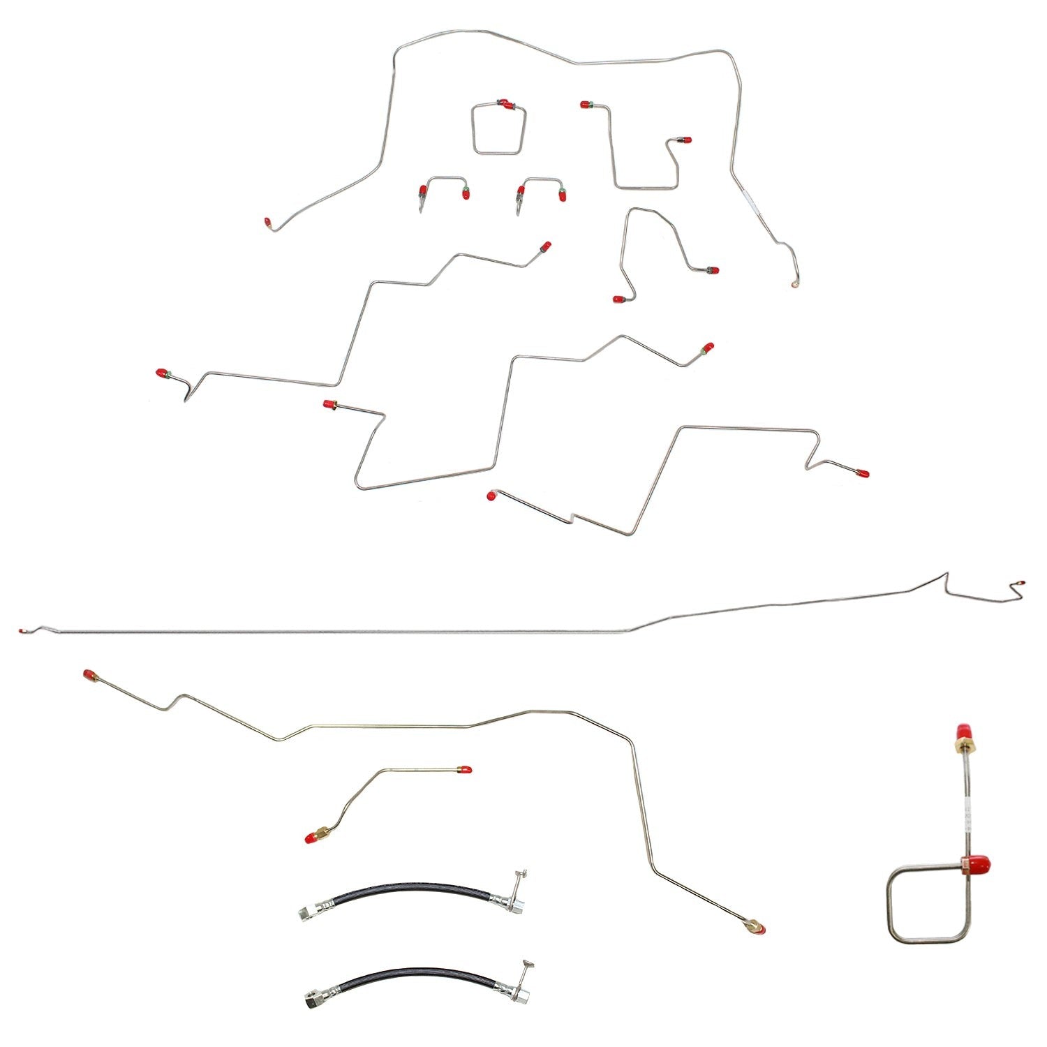 Complete Brake Line Kit For 01-02 Dodge Ram 2500 4WD AWABS Reg Cab/Long Bed Manual Disc Complete Stainless Fine Lines