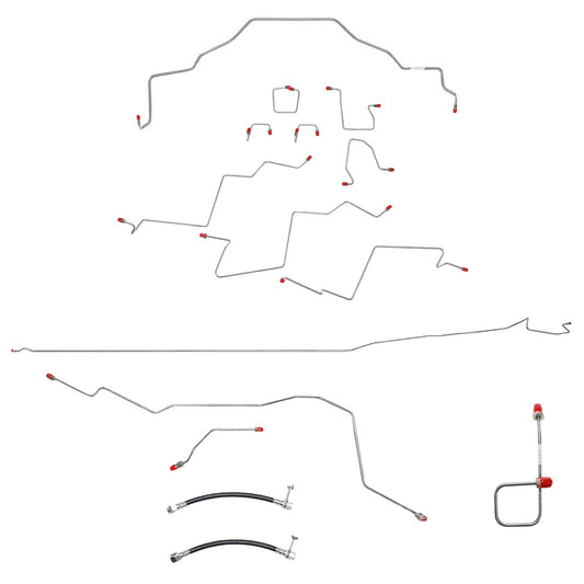 Complete Brake Line Kit For 01-02 Dodge Ram 2500 2WD AWABS Reg Cab/Long Bed Manual Disc Complete Steel Fine Lines