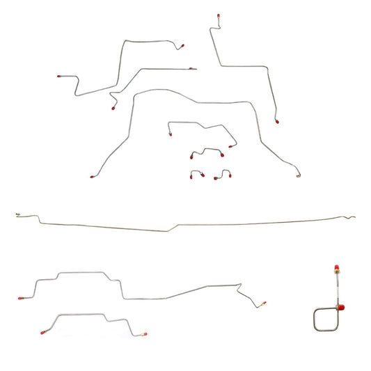 Complete Brake Line Kit For 95-97 Dodge Ram 2500 4WD AWABS Ext Cab/Long Bed Complete Steel Fine Lines