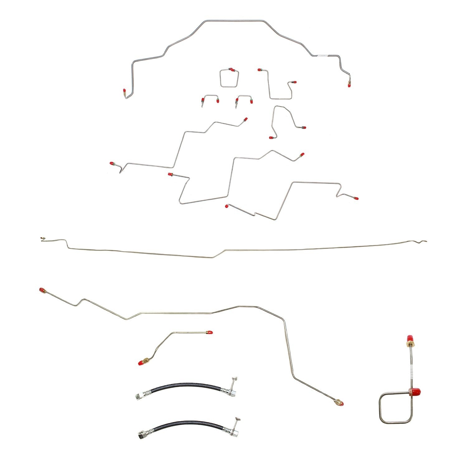 Complete Brake Line Kit For 01-02 Dodge Ram 3500 2WD AWABS Ext Cab/Long Bed Complete Stainless Fine Lines