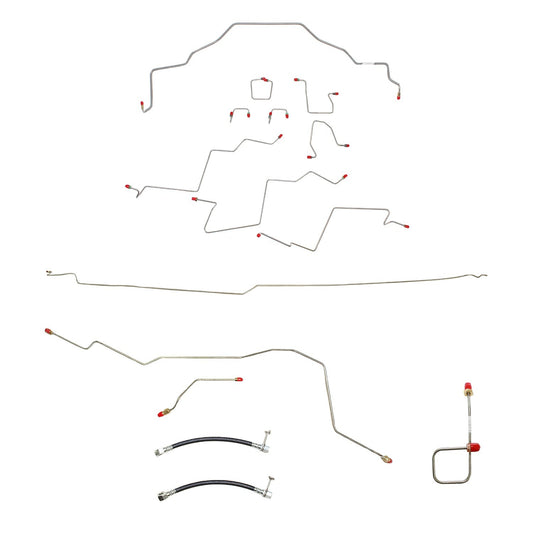 Complete Brake Line Kit For 01-02 Dodge Ram 3500 2WD AWABS Ext Cab/Long Bed Complete Stainless Fine Lines
