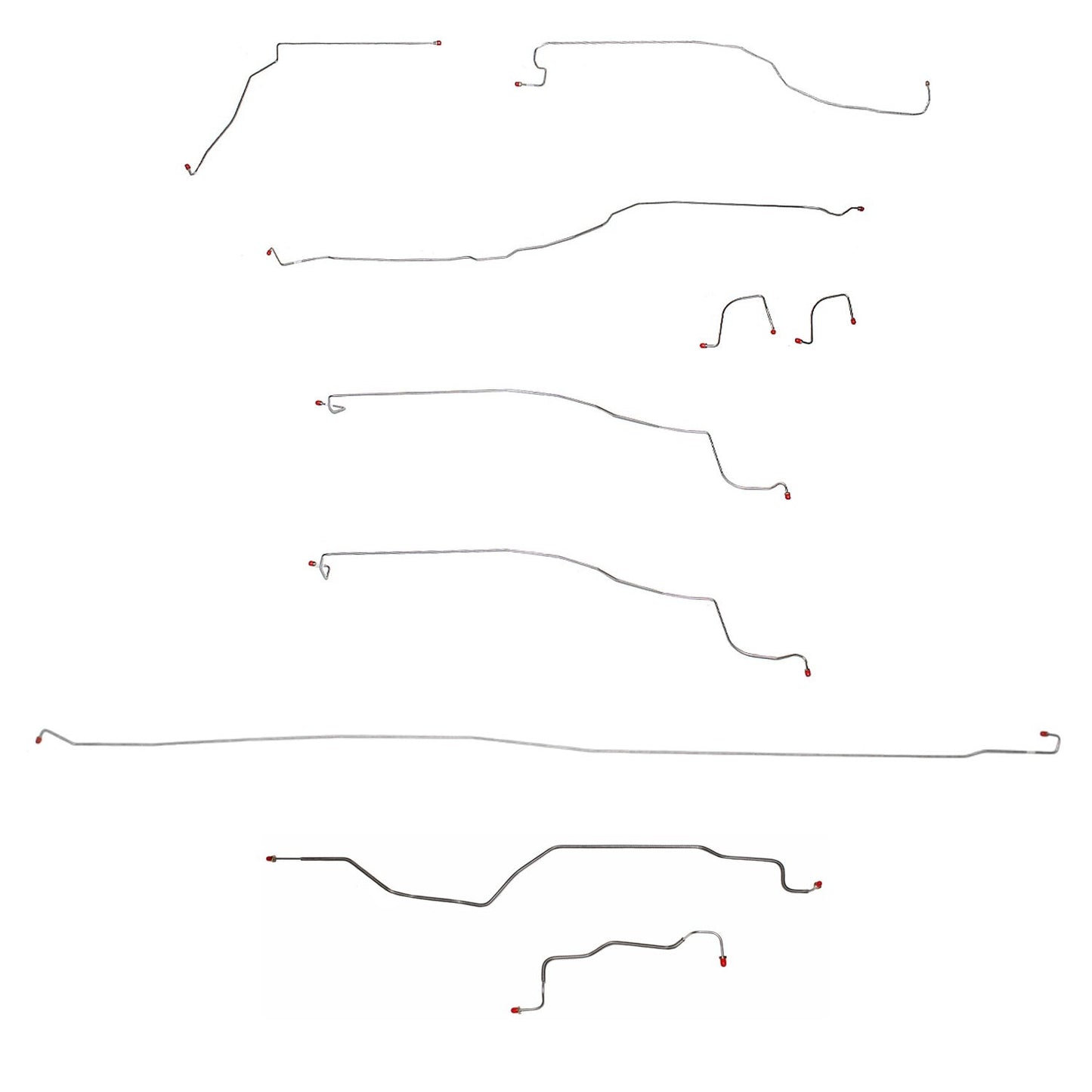 Complete Brake Line Kit For 03-04 GM 1500 Truck 4WD Reg Cab/Long Bed Complete Steel Fine Lines