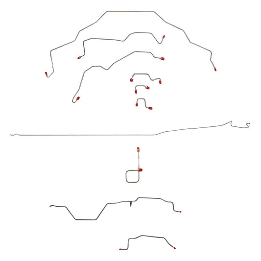 Complete Brake Line Kit For 95-97 Dodge Ram 3500 2WD RWABS Reg Cab/Long Bed Complete Stainless Fine Lines