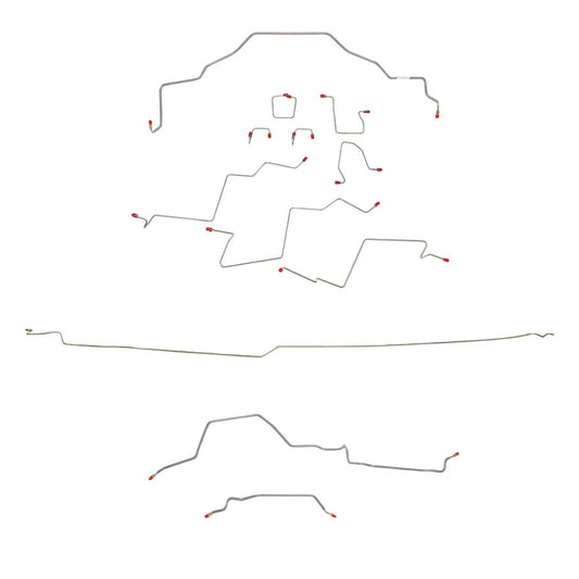 Complete Brake Line Kit For 98-01 RAM 2500 MAN 2WD ALL ABS Ext Cab Long Bed Stainless Fine Lines