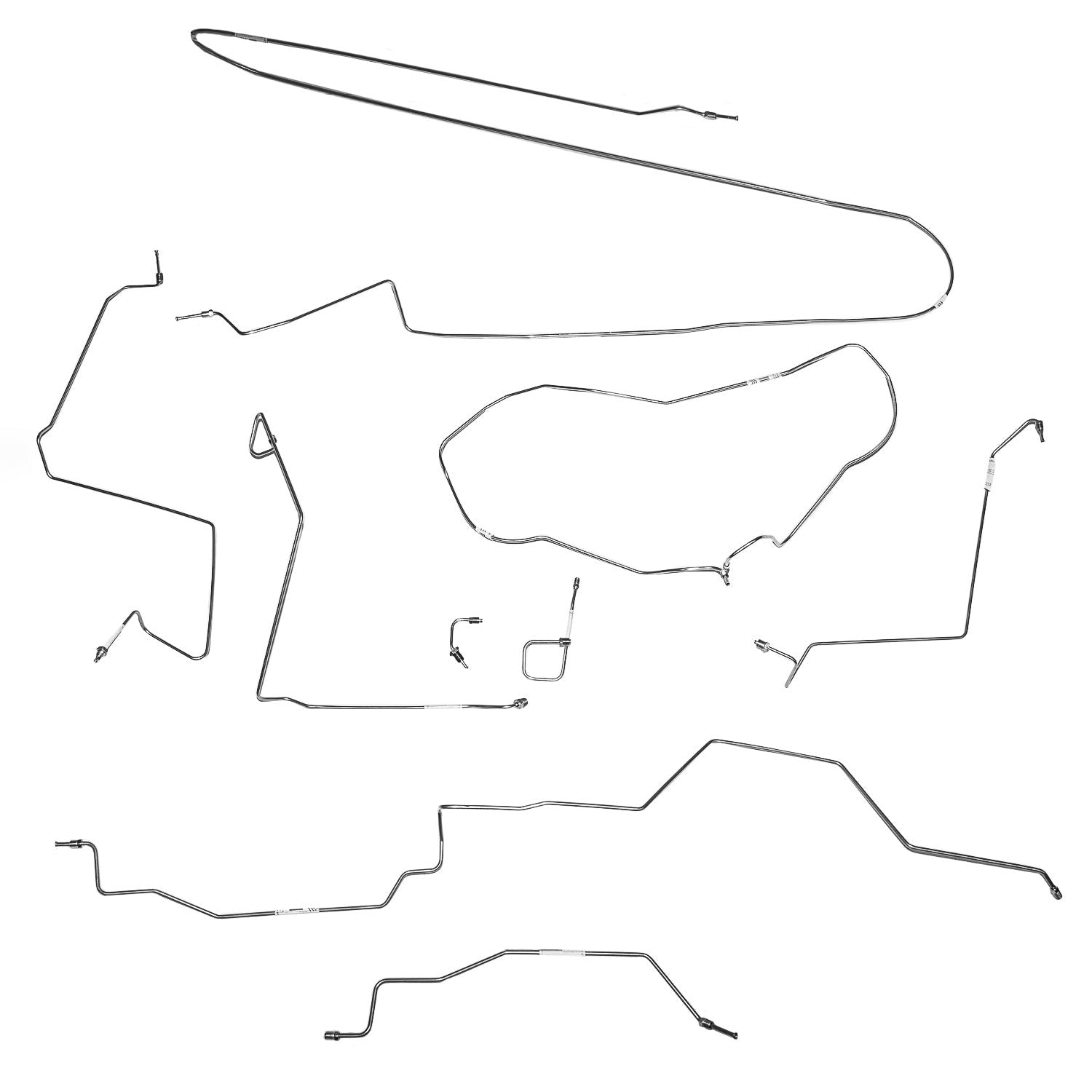 Complete Brake Line Kit For 94-97 Ram 1500 4WD AWABS Reg Cab Long Bed Stainless Fine Lines