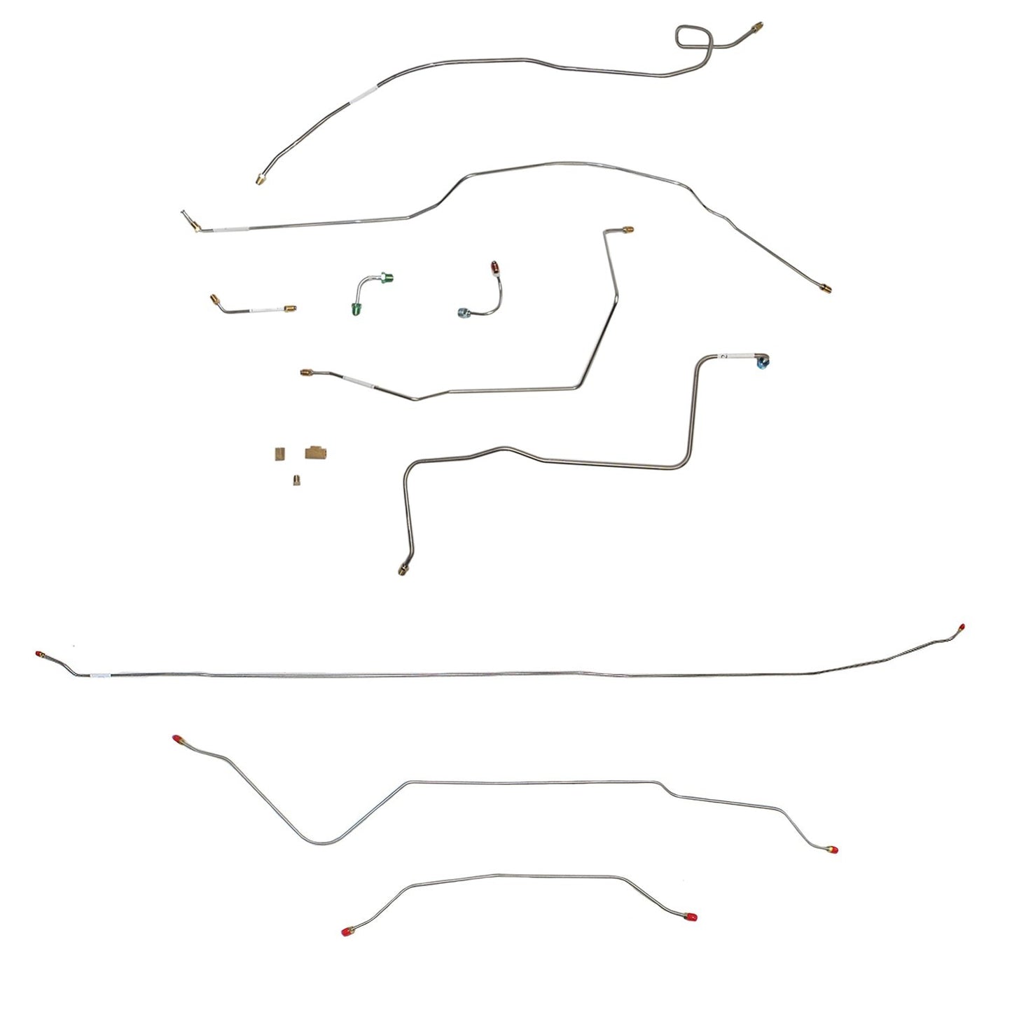 Complete Brake Line Kit For 67-70 Chevy C10/GMC C1500 2WD PWR Disc Long Bed 6 Lug Rear Coil Stainless Fine Lines