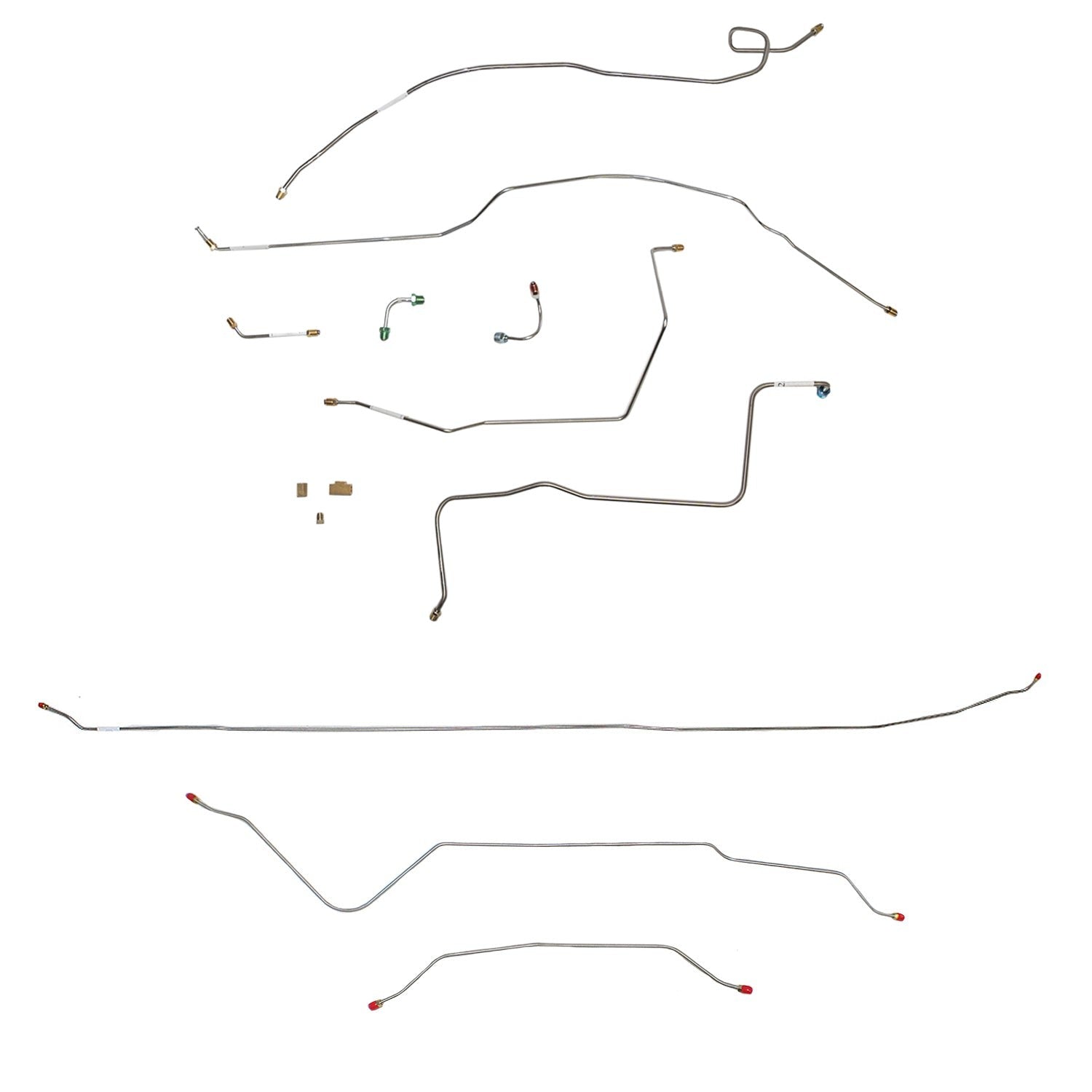 Complete Brake Line Kit For 67-70 Chevy C10/GMC C1500 2WD PWR Disc Long Bed 6 Lug Rear Coil Stainless Fine Lines