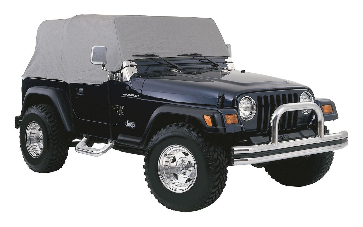 Fits Over Roll Bar Water Resistant Gray Cab Cover for 1987-91 Jeep YJ Wrangler RT Off Road