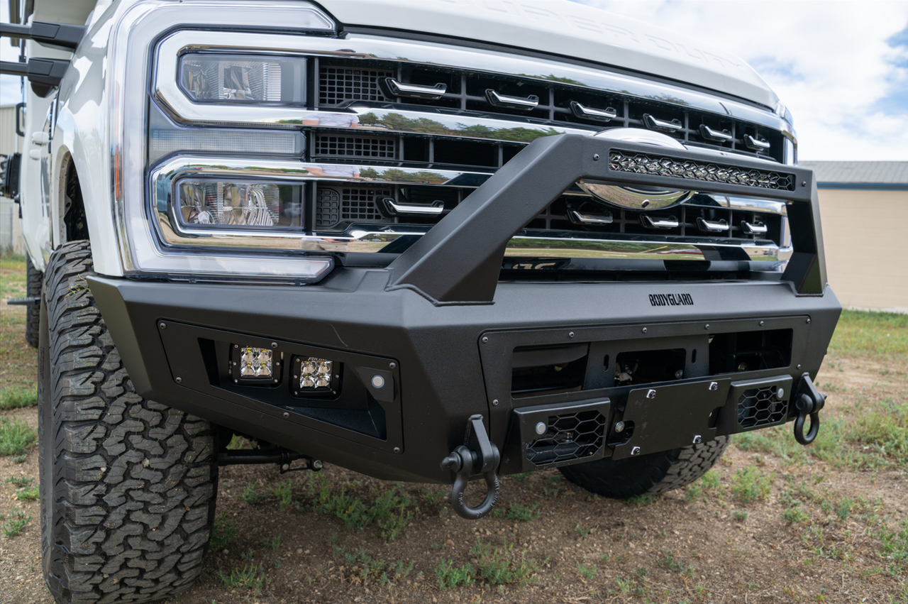 A2 Front Bumper Sport For 2023-2026 Ford F250/350 Superduty No Sensor Cutouts Without Mesh Grill Bodyguard Bumpers-13