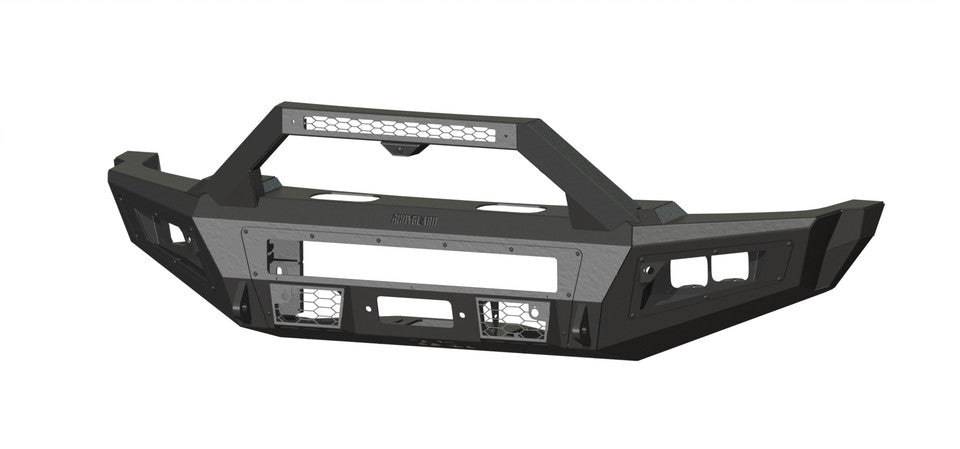 A2 Front Bumper Sport For 2023-2026 Ford F550 Superduty Sensor Cutouts ACC Compatible Without Mesh Grill Fits 450/550 Fender Trim Bodyguard Bumpers-3