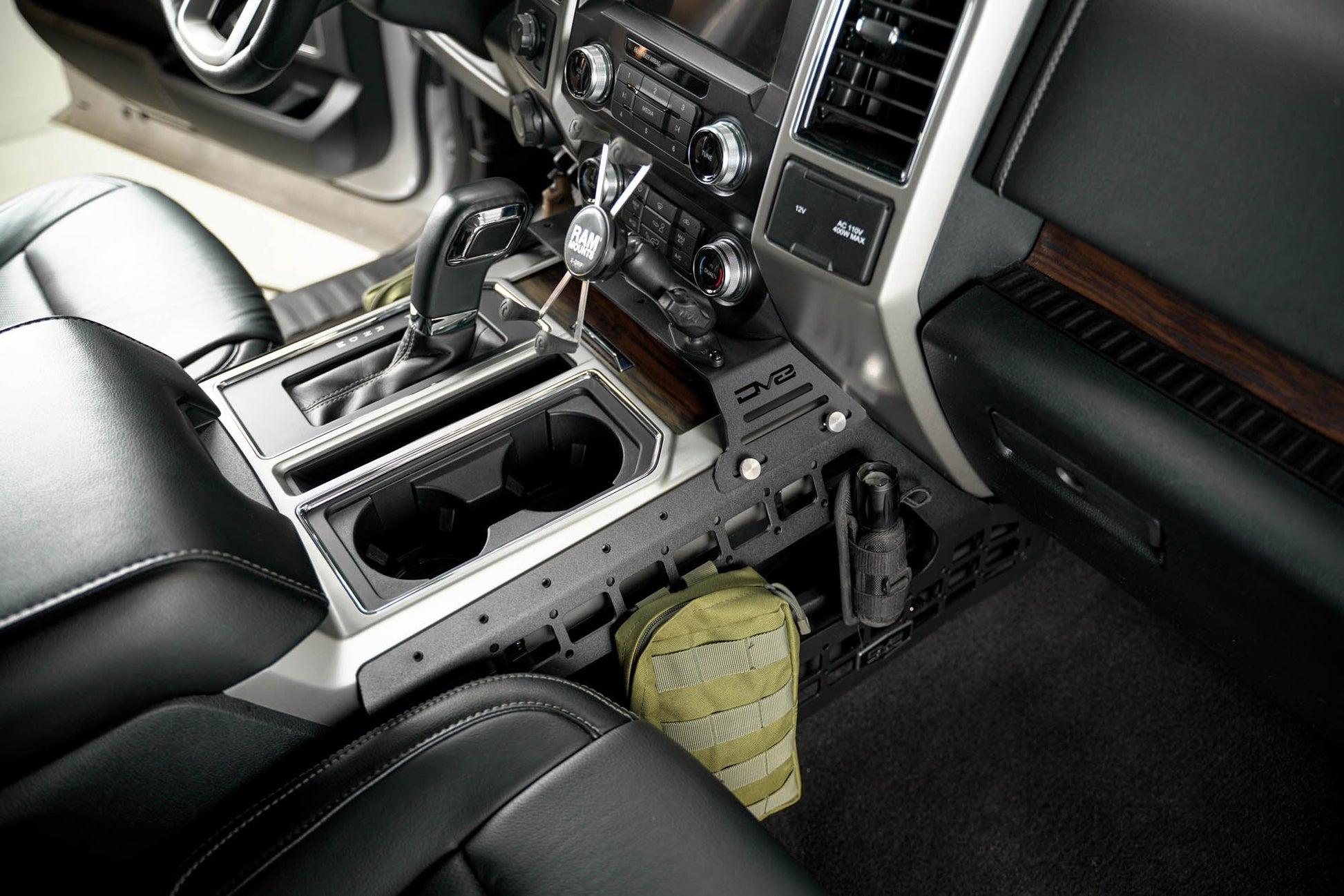 2015 2020 Ford F 150 2017 2021 Super Duty F 250/350 Center Console Molle Panels Device Mount DV8 Offroad-8