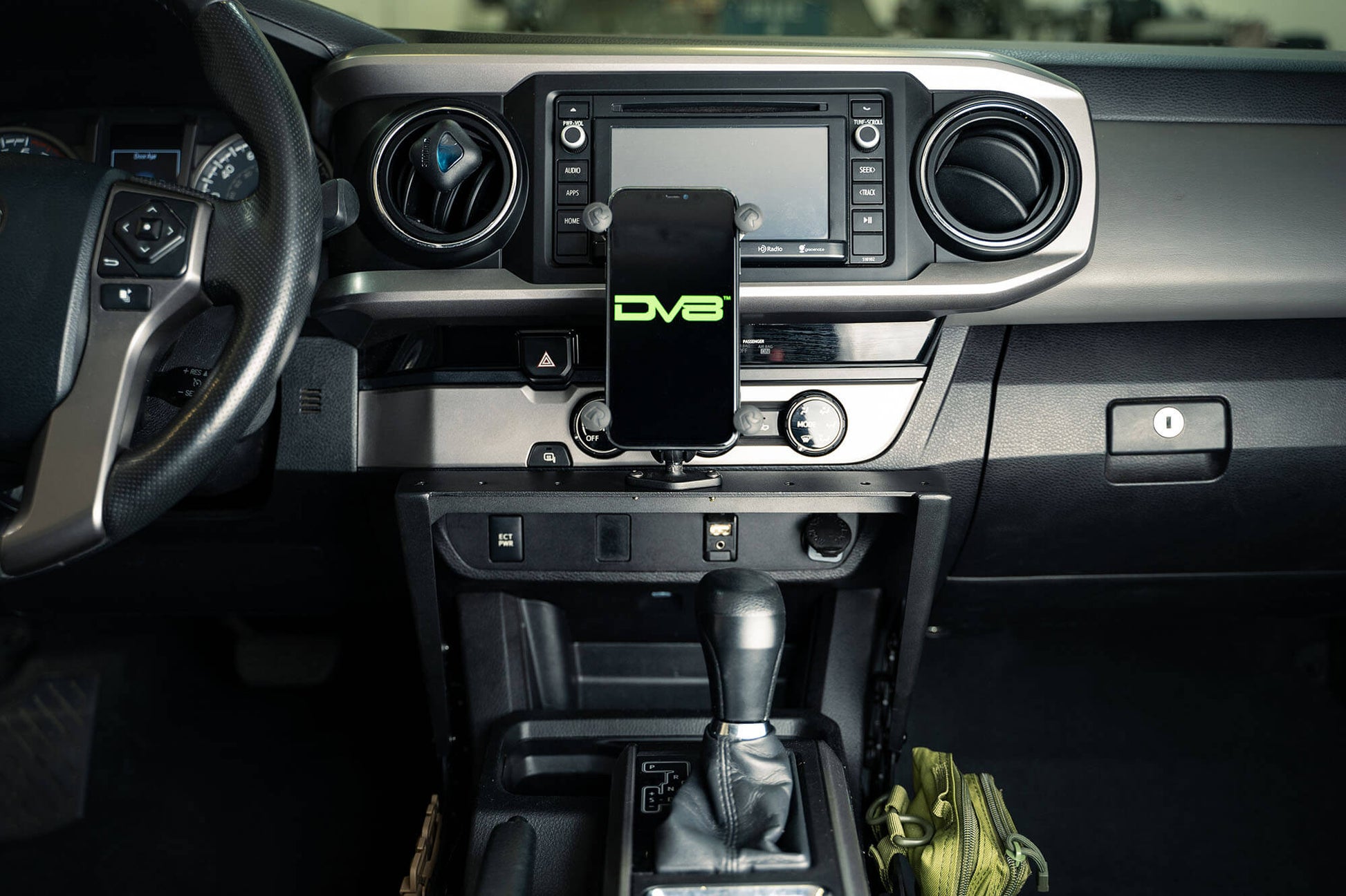 2016 2023 Toyota Tacoma Center Console Molle Panels Device Mount DV8 Offroad-10