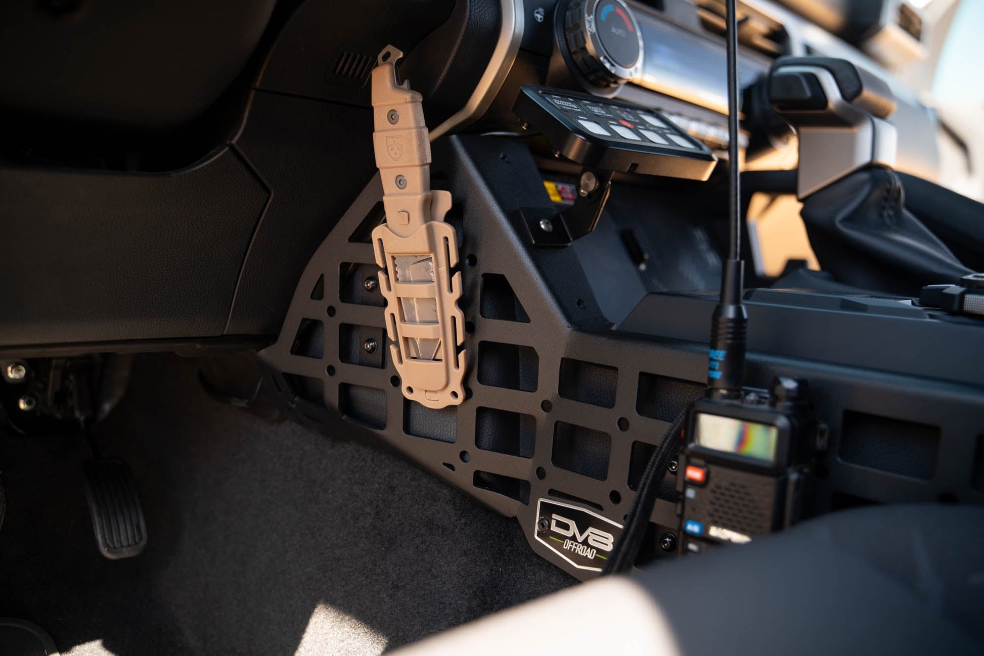 2024 2025 Toyota Tacoma Center Console Molle Panels Digital Device Mount DV8 Offroad-4