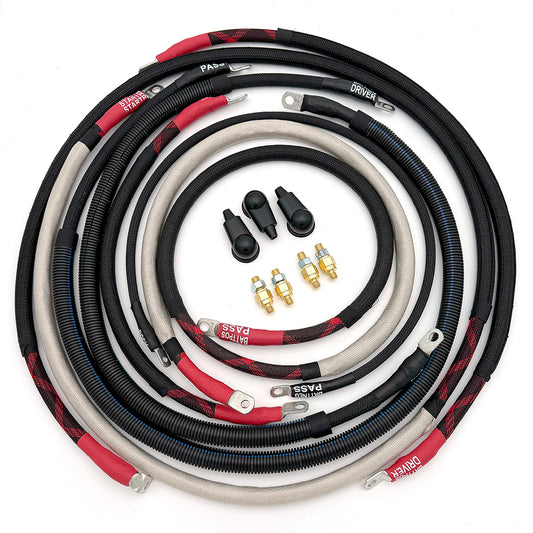 Chevrolet Duramax LB7 / LLY / LBZ 6.6L Diesel Battery Cable Kit (01-07) No Wrap Big7Kits
