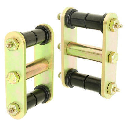 HD Leaf Spring Shackles 76-86 Jeep CJ Includes Urethane Bushings HD Greasable Bolts Pair RockJock 4x4-3