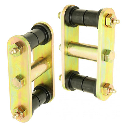 HD Leaf Spring Shackles 76-86 Jeep CJ Includes Urethane Bushings HD Greasable Bolts Pair RockJock 4x4