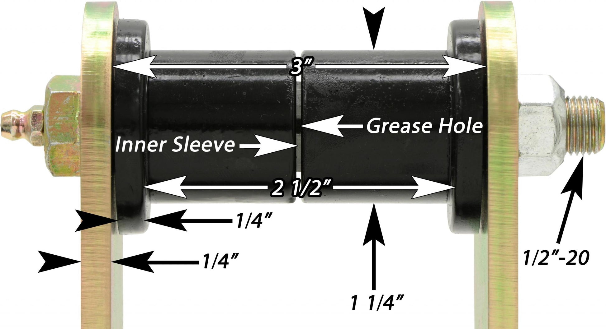 HD Leaf Spring Shackles 87-95 Wrangler YJ Front Includes Urethane Bushings HD Greasable Bolts Pair For Use w/ CE-9033F or CE-9033D RockJock 4x4-2