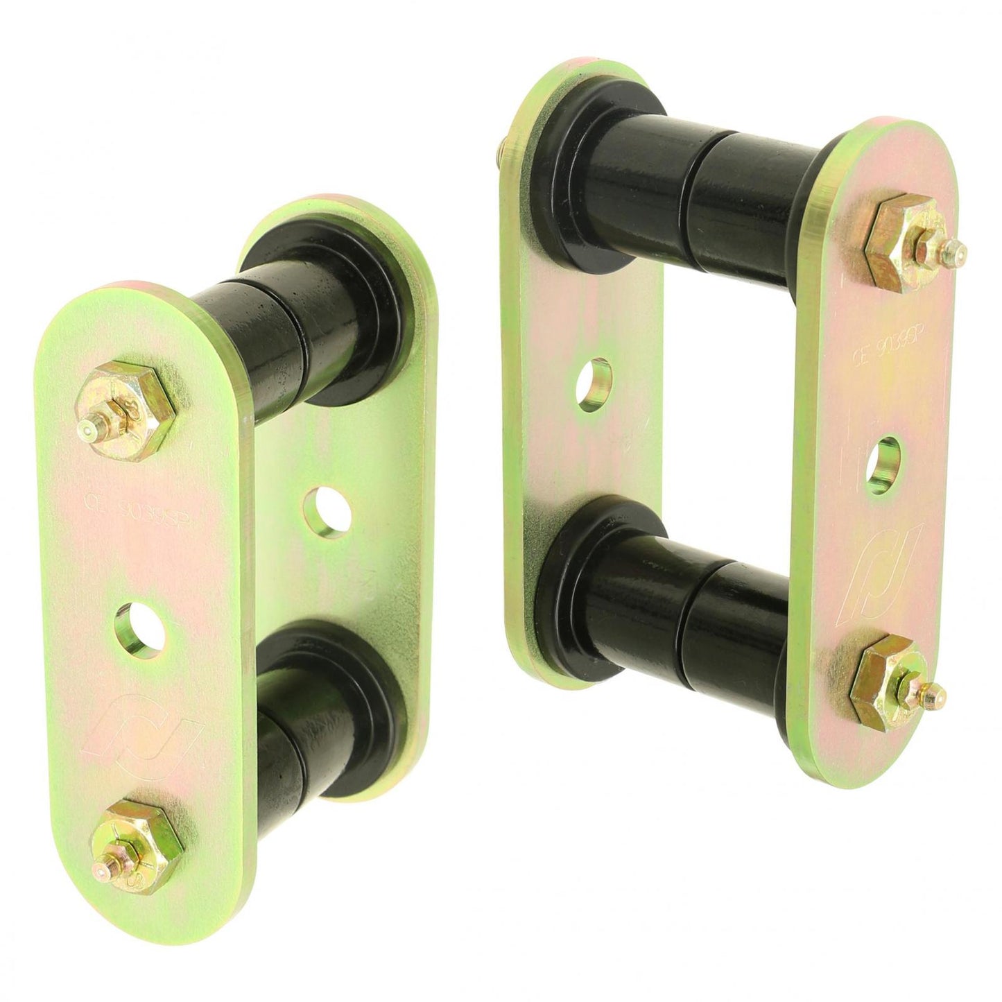 HD Leaf Spring Shackles 87-95 Wrangler YJ Rear Includes Urethane Bushings HD Greasable Bolts Pair RockJock 4x4-3