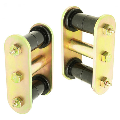 HD Leaf Spring Shackles 87-95 Wrangler YJ Front Includes Urethane Bushings HD Greasable Bolts Pair RockJock 4x4-3