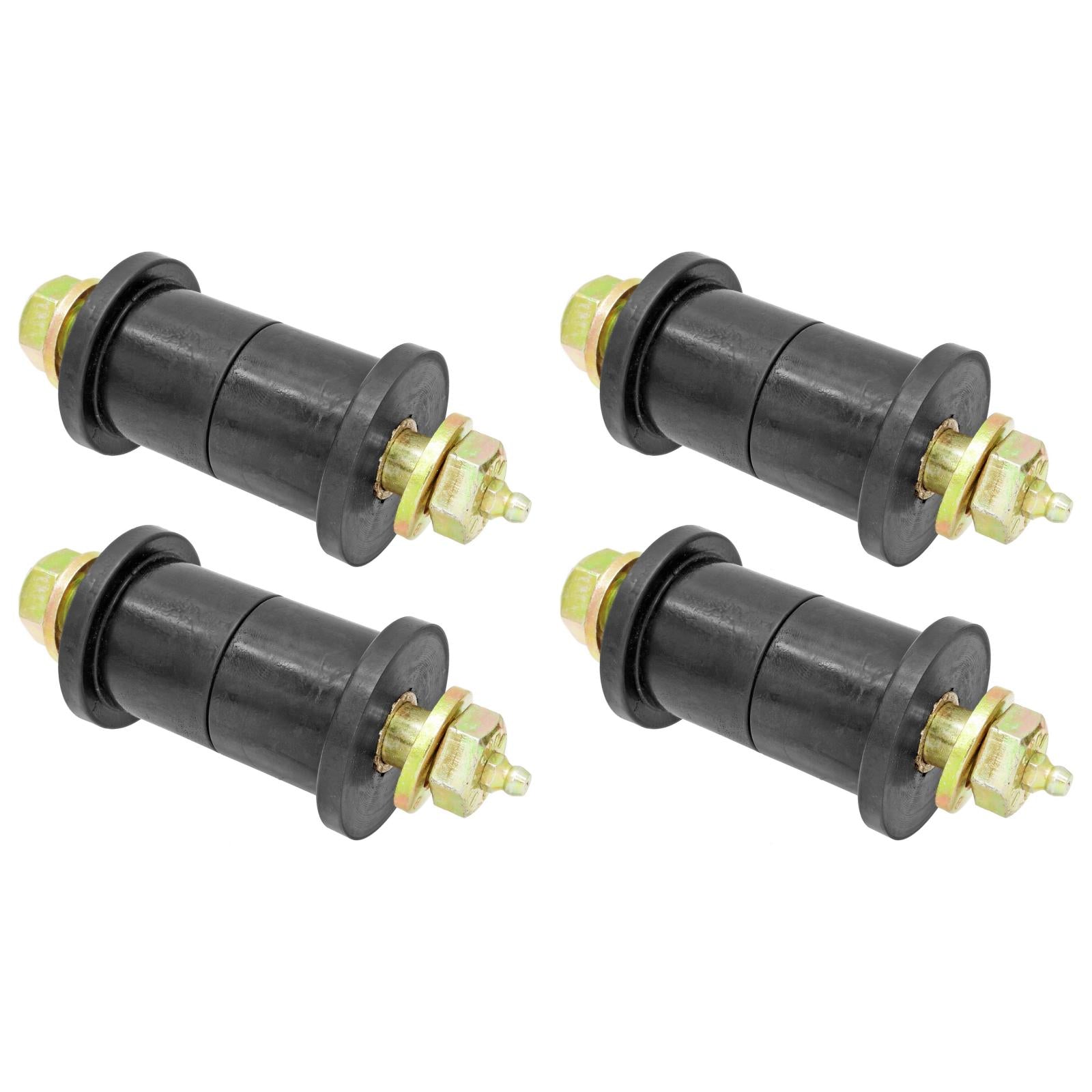 Leaf Spring Main Eye Bushing Kit 87-95 Wrangler YJ Includes Urethane Bushings Greasable Hardware Set of 4 RockJock 4x4