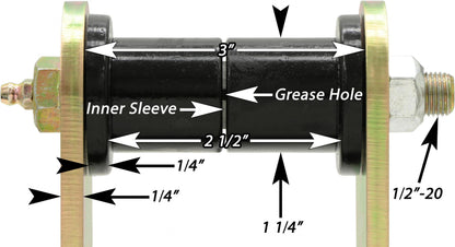 Boomerang Leaf Spring Shackles 87-95 Wrangler YJ Rear Includes Urethane Bushings HD Greasable Bolts Pair RockJock 4x4-5