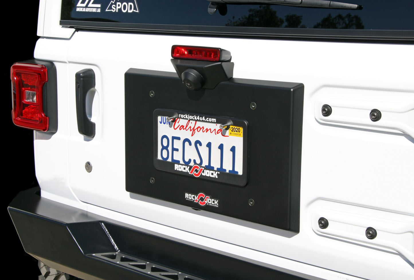 JL Spare Tire Mount Delete And Vent Cover 18-Up Wrangler JL Includes Back-Up Camera and 3rd. Brake Light Mount All Mounting Hardware RockJock 4x4-1