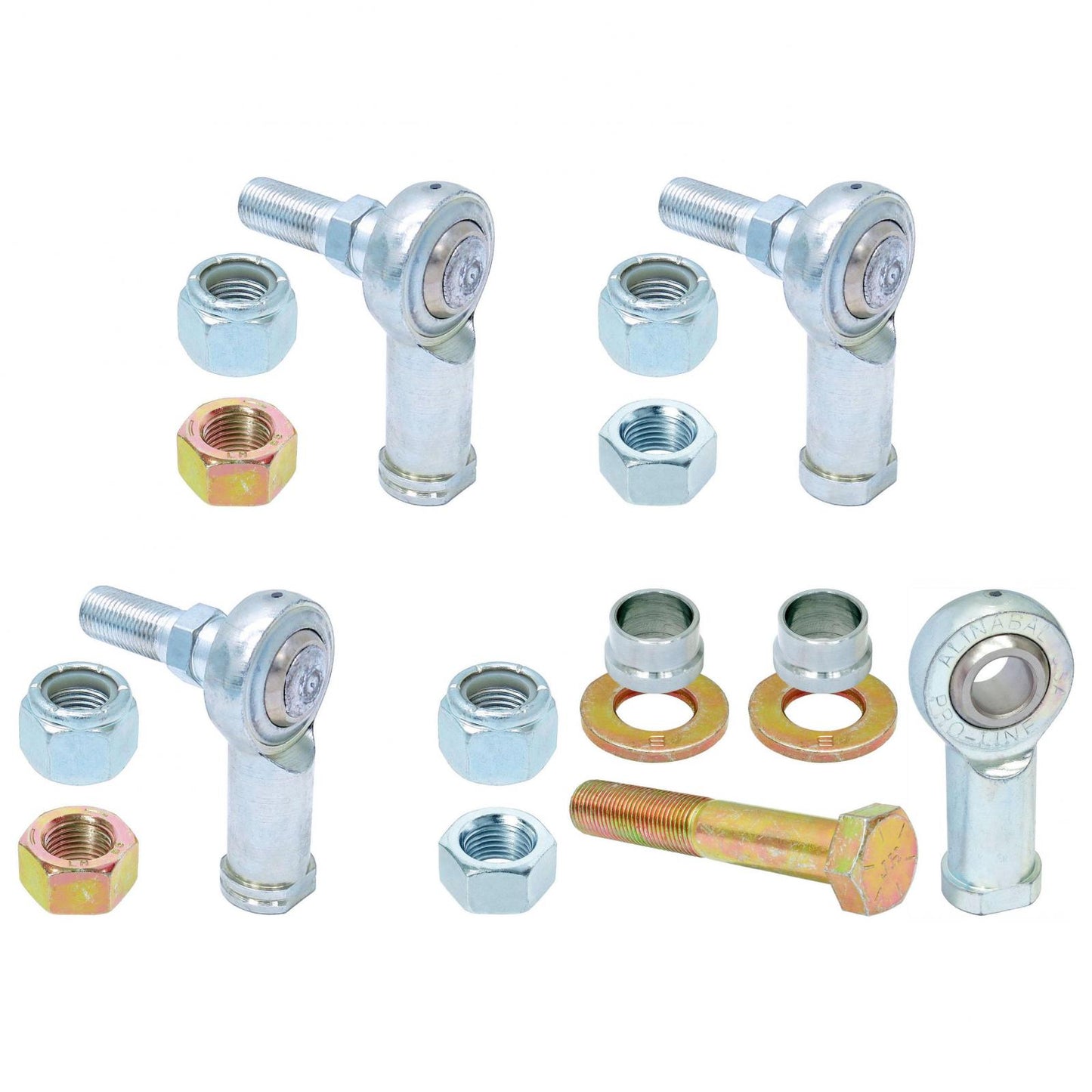 Adjustable Sway Bar End Link Rod End Pack for JL/JT Front Heim Style RockJock 4x4