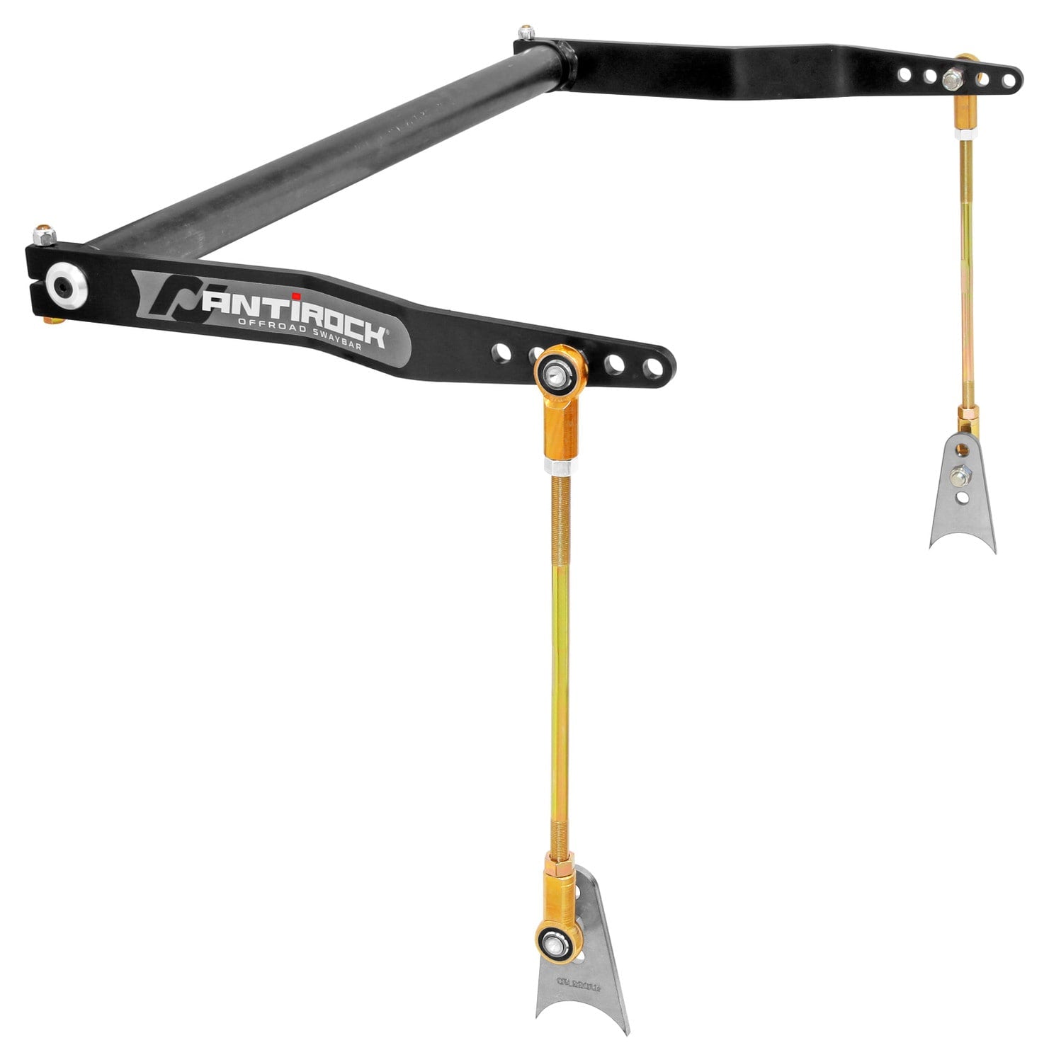 Antirock Sway Bar Kit Universal 45 Inch Bar 20 Inch Bent Steel Arms RockJock 4x4