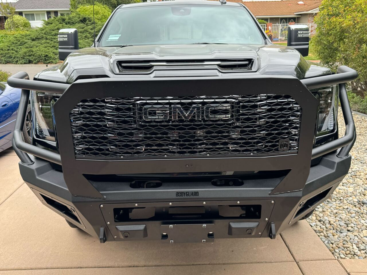 A2 Front Bumper Extreme For 2024-2026 Sierra 2500/3500 HD Sensor Cutouts With Mesh Grill Bodyguard Bumpers-11