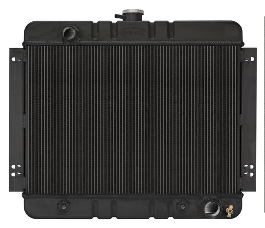Cold Case Radiators 62-67 Chevy Nova Automatic Aluminum Radiator Black Night Rider Series Cold Case Radiators