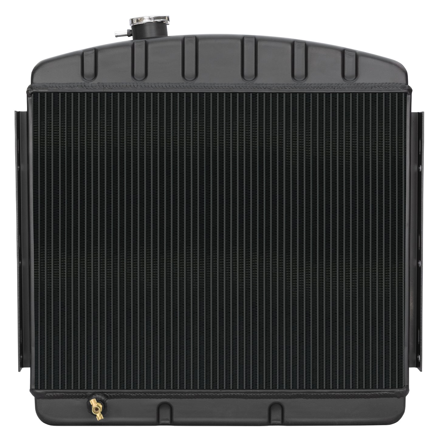 Cold Case Radiators 55-57 Tri-5 Chevy V8 Mount Aluminum Radiator Black Night Rider Series Cold Case Radiators