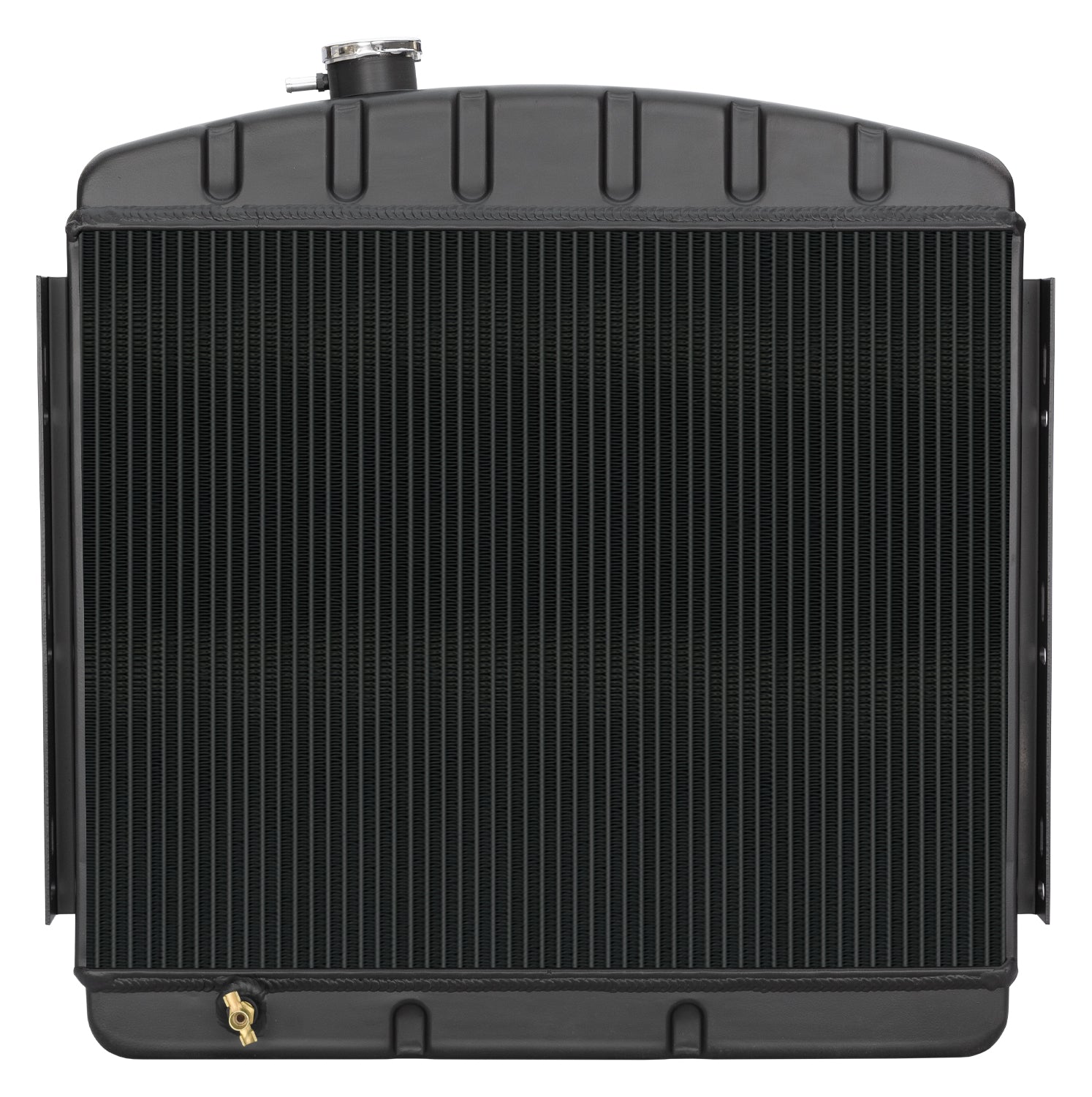 Cold Case Radiators 55-57 Tri-5 Chevy V8 Mount Aluminum Radiator Black Night Rider Series Cold Case Radiators