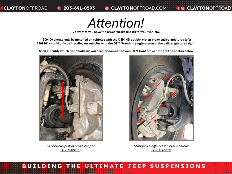 Jeep Front Brake Lines 2018+ JL Clayton Off Road-1