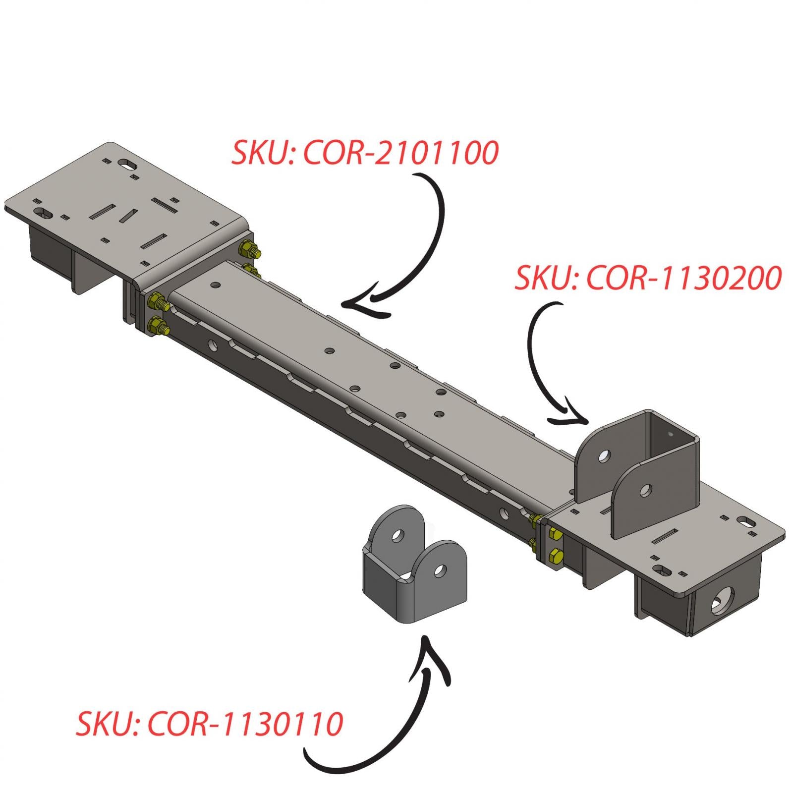 Clayton Off Road Jeep Cherokee Front 3-Link 3 Piece Cross Member 1984-2001 XJ Clayton Off Road