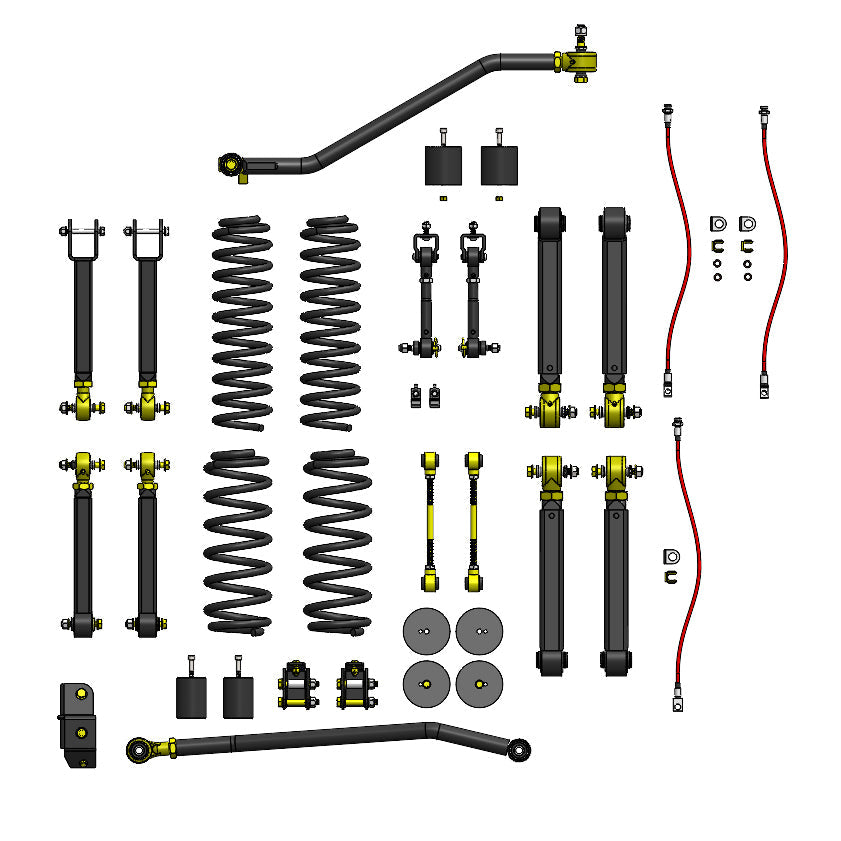 Clayton Off Road Jeep Wrangler 4.0 Inch Premium Short Arm Lift Kit 1997-2006 TJ/LJ Clayton Off Road