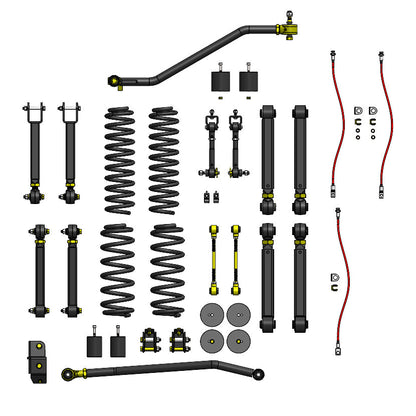 Jeep Wrangler 4.0 Inch Overland Plus Short Arm Lift Kit 1997-2006 TJ/LJ Clayton Off Road-10