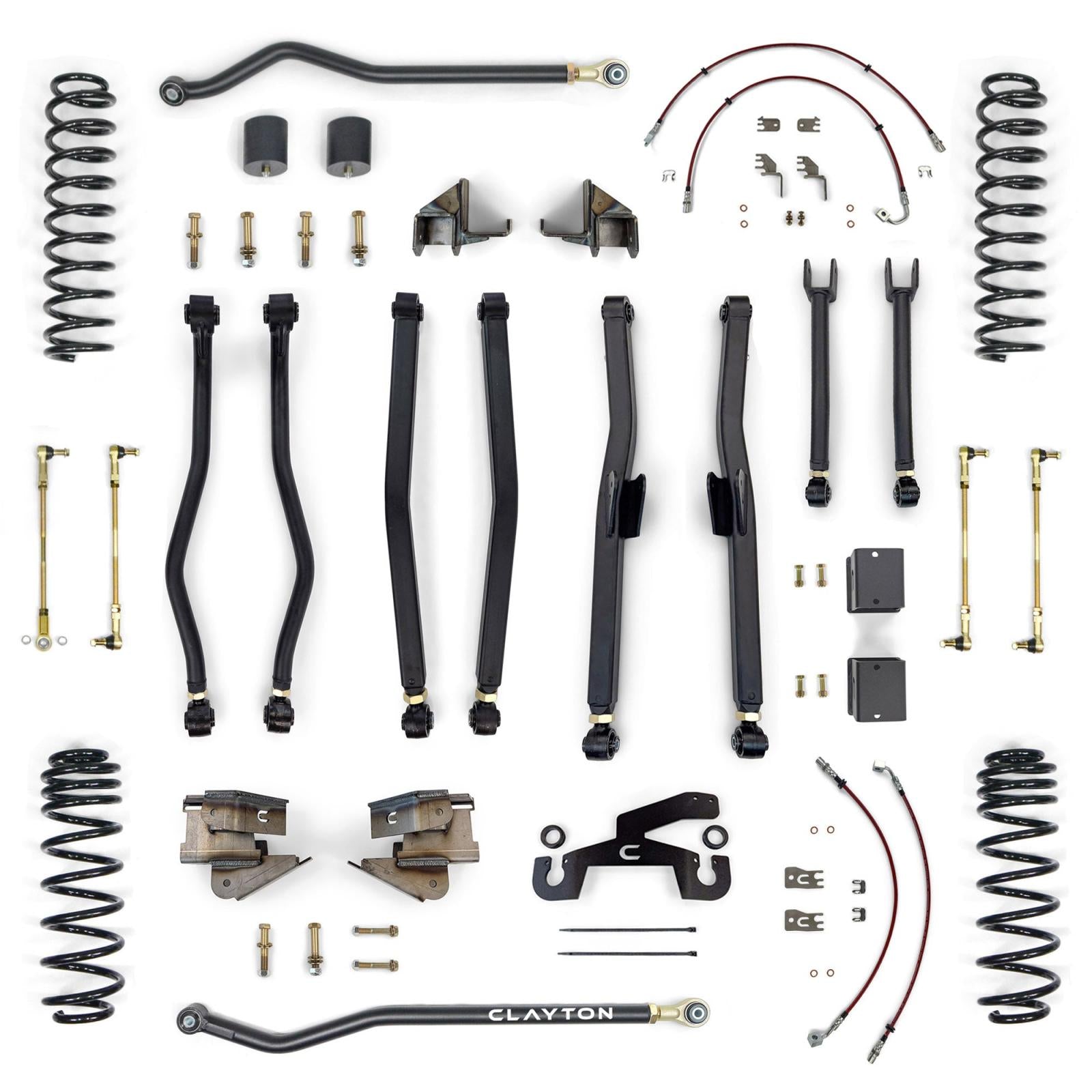 Clayton Off Road Jeep Wrangler Overland Plus 2.5 Inch Long Arm Lift Kit 2018+ JL Clayton Off Road
