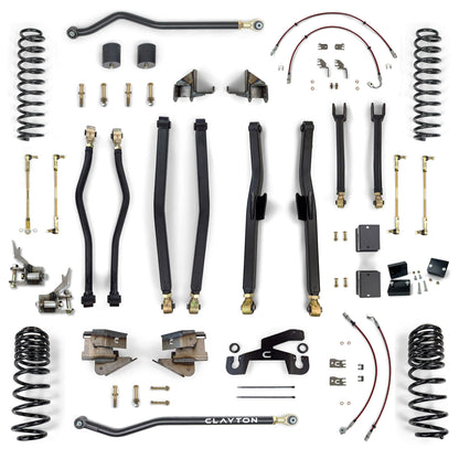 Jeep Wrangler Overland Plus 4.5 Inch Long Arm Lift Kit 2018+ JL Clayton Off Road
