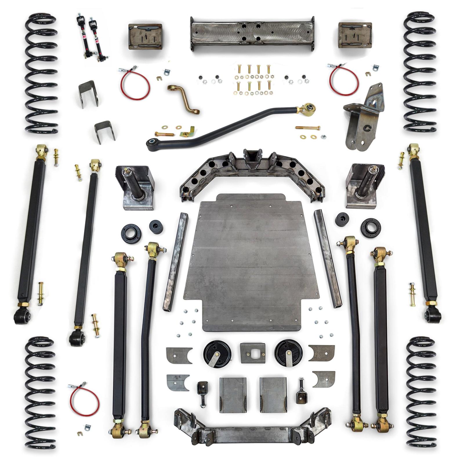 Clayton Off Road Jeep Cherokee 8.0 Inch Pro Series 3 Link Long Arm Lift Kit W/Rear Coil Conversion 1984-2001 XJ Clayton Off Road
