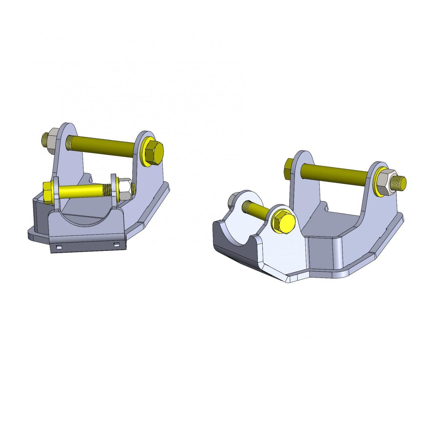 Jeep Wrangler Rear Bolt On Shock Bracket Control Arm Skids 2018+ JL Clayton Off Road-1