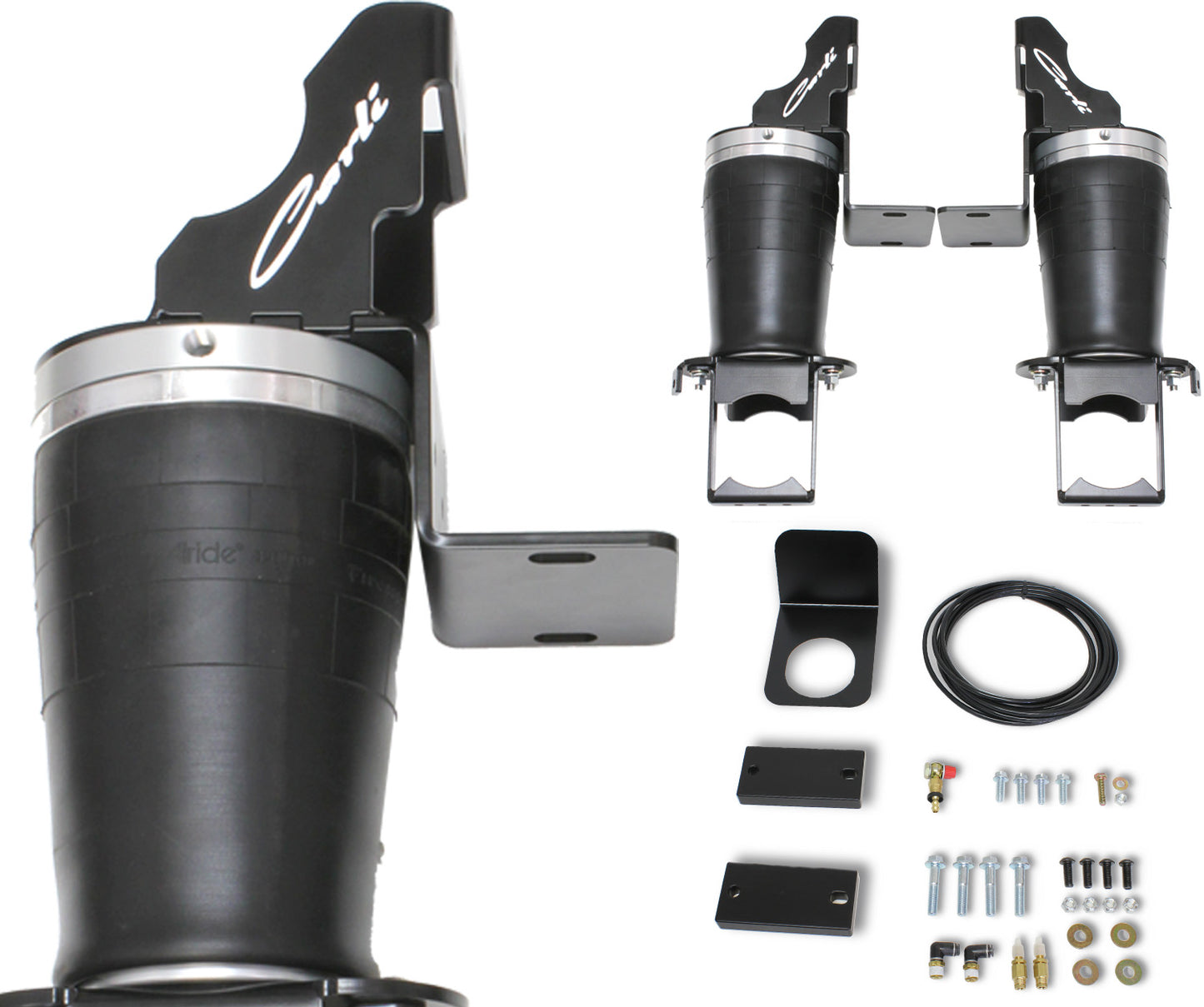 Long Travel Air Bag System 2003-13 RAM 2500/3500 44 Hemi with 1-2 inch Rear Lift Carli Suspension