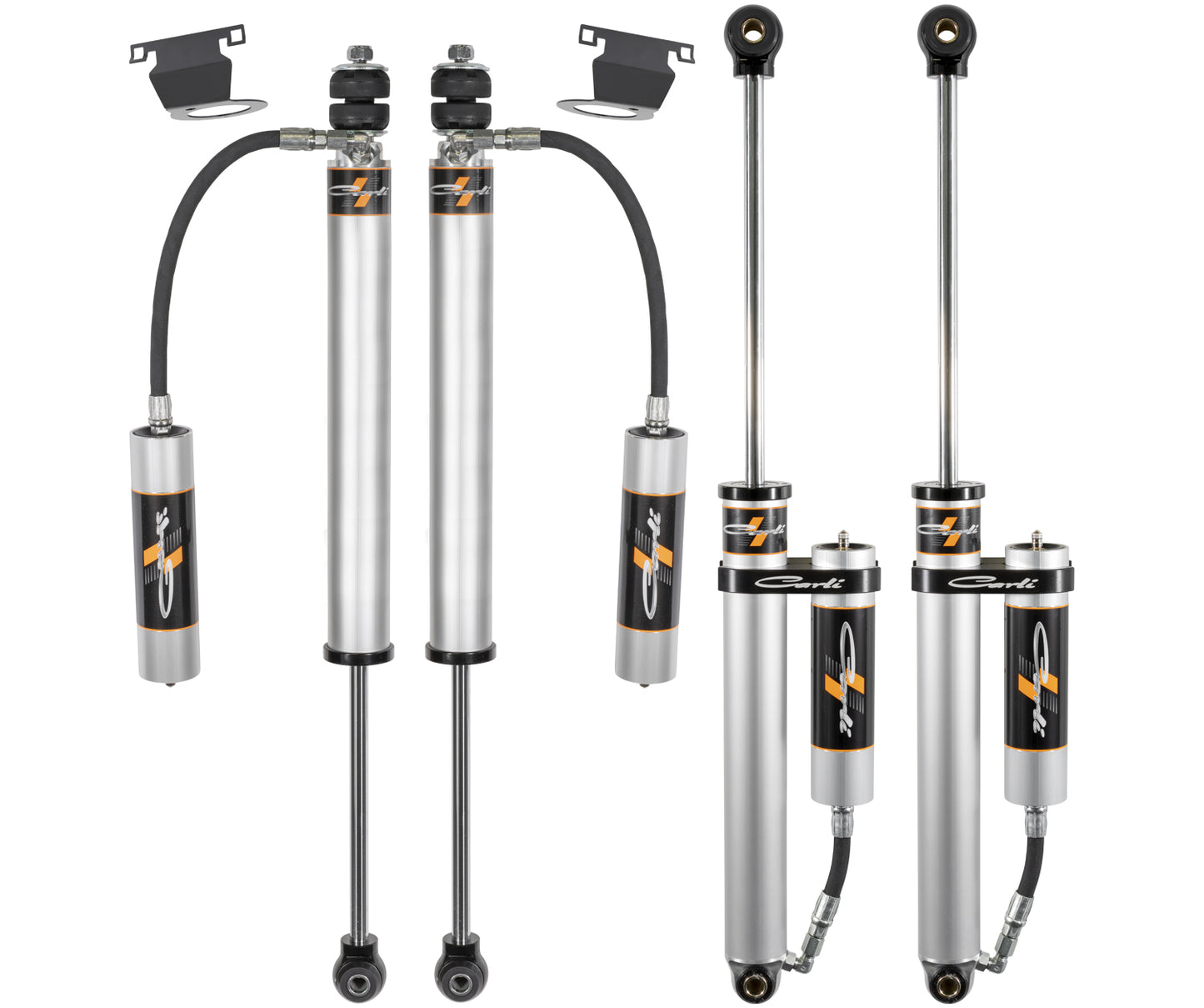 Backcountry Leveling Shock Set Remote Reservoir 2013-23 RAM 3500 4x4 Carli Suspension