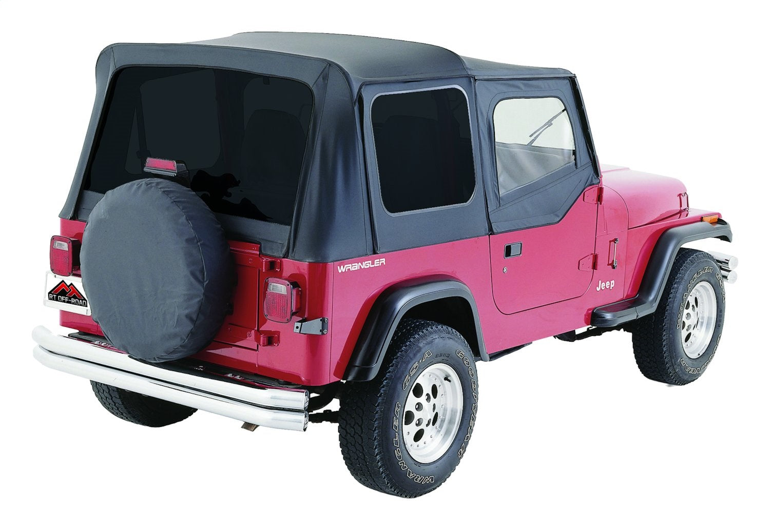 Soft Top 1987-1995 YJ Wrangler Black Denim w/Tinted Windows w/Frames/Soft Upper Doors/Hardware RT Off Road