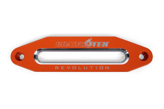 Winch Fairlead 10 Inch Bolt Pattern 7 Inch Opening Orange Aluminum Hawse Fairlead Crawltek Revolution