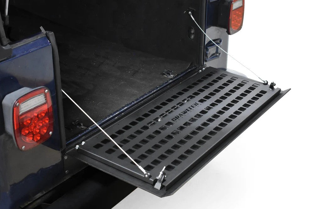 Crawltek Revolution Drop Down Tailgate with Molle Rack For 87-06 Jeep Wrangler YJ/TJ CrawlTek