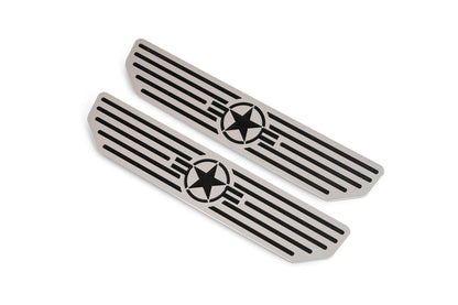 2018 2025 Jeep Gladiator JT WranglerJL JLU Rear Sill Plate Star Logo DV8 Offroad-2
