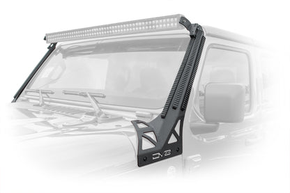 2018 2025 Jeep Wrangler JL JLU Gladiator JT A Pillar Mount With Rail Accessory Mount System DV8 Offroad