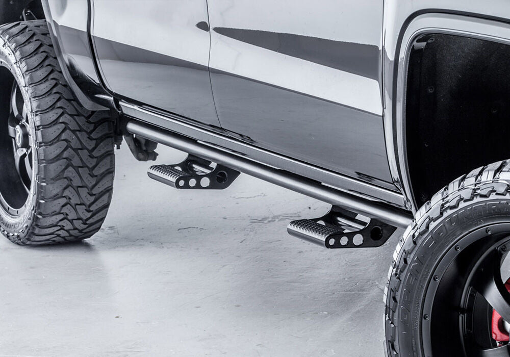 RKR Rock Rails Cab Length (2 Steps per Side) 2009-2018 (2019 Classic) Ram 1500/2010-2018 2500/3500/4500/5500 Crew Cab Textured Black N Fab NFab-3