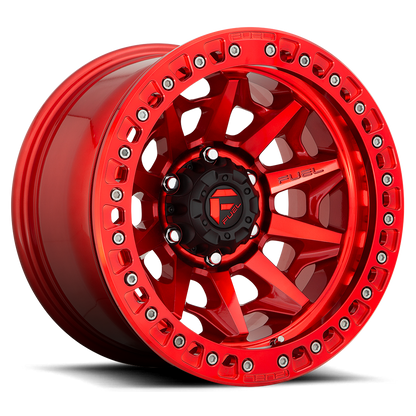 Aluminum 17X9 Covert Beadlock D113 Candy Red Fuel Off Road Wheels-10